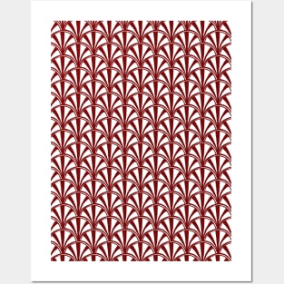 Scallop - red and white Posters and Art